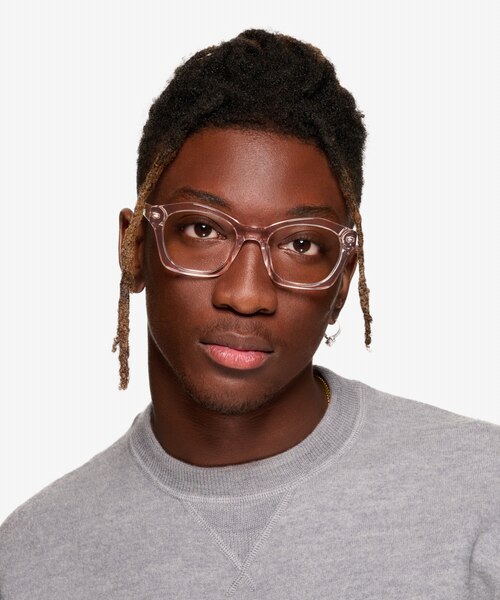 Aronia Crystal Light Pink AcetateEyeglass Frames for Men from EyeBuyDirect