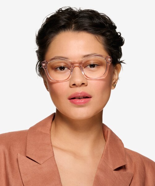 Aronia Crystal Light Pink AcetateEyeglass Frames for Women from EyeBuyDirect