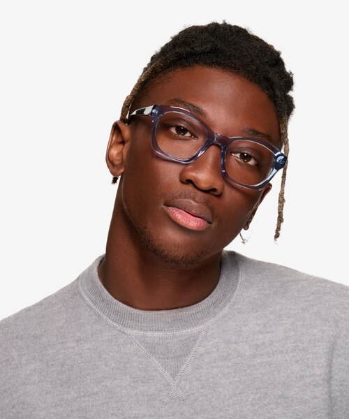 Aronia Crsytal Blue AcetateEyeglass Frames for Men from EyeBuyDirect