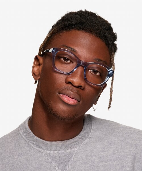 Aronia Crsytal Blue Alternative MaterialsEyeglass Frames for Men from EyeBuyDirect