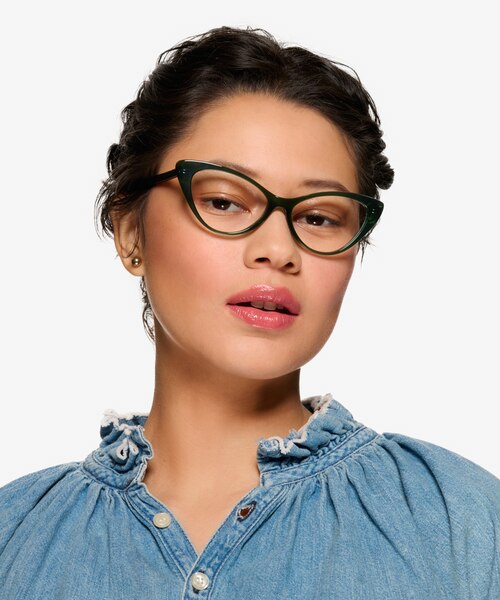 Celosia Crystal Green AcetateEyeglass Frames for Women from EyeBuyDirect