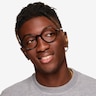 Amaranth Black AcetateEyeglass Frames for Men from EyeBuyDirect