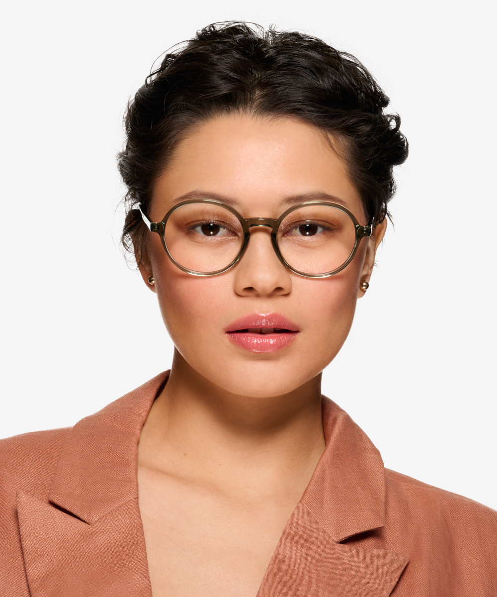 Amaranth Round Crystal Green Full Rim Eyeglasses Eyebuydirect Canada