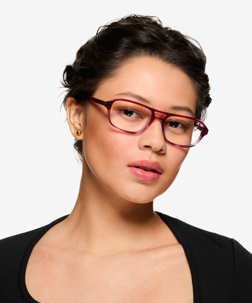 Cirrus Gradient Red AcetateEyeglass Frames for Women from EyeBuyDirect