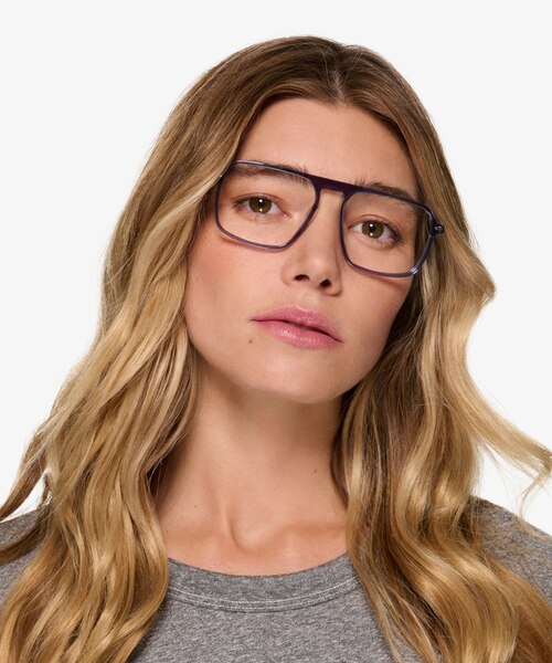 Zip Crystal Blue AcetateEyeglass Frames for Women from EyeBuyDirect