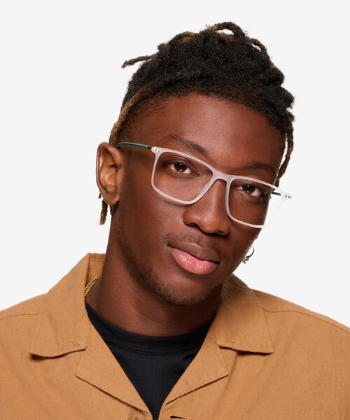 Dart Matt Crystal AcetateEyeglass Frames for Men from EyeBuyDirect