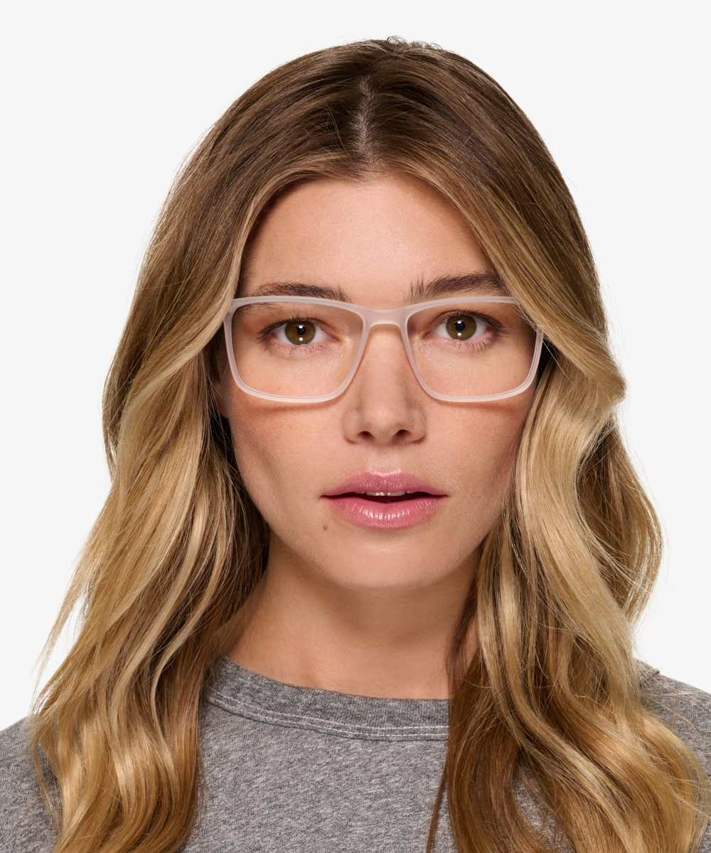 Dart Square Matt Crystal Full Rim Eyeglasses | Eyebuydirect Canada