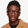 Fortitude Solid Black AcetateEyeglass Frames for Men from EyeBuyDirect