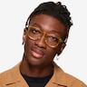 Fortitude Crystal Yellow AcetateEyeglass Frames for Men from EyeBuyDirect