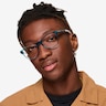 Fortitude Crystal Blue Green AcétateMontures de lunettes de vue pour Hommes d'EyeBuyDirect