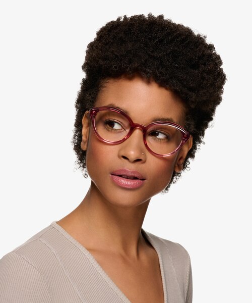 Cherry Crystal Pink AcetateEyeglass Frames for Women from EyeBuyDirect