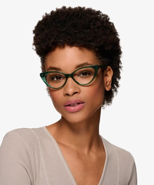 Vivienne Crystal Green AcetateEyeglass Frames for Women from EyeBuyDirect