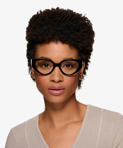 Lexie Shiny Black AcetateEyeglass Frames for Women from EyeBuyDirect