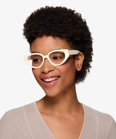 White Lexie -  Acetate Eyeglasses