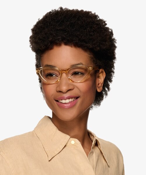 Angelina Crystal Melon AcetateEyeglass Frames for Women from EyeBuyDirect