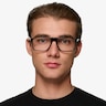 Barnett Solid Black AcétateMontures de lunettes de vue pour Hommes d'EyeBuyDirect