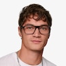 Barnett Solid Black AcétateMontures de lunettes de vue pour Femmes d'EyeBuyDirect