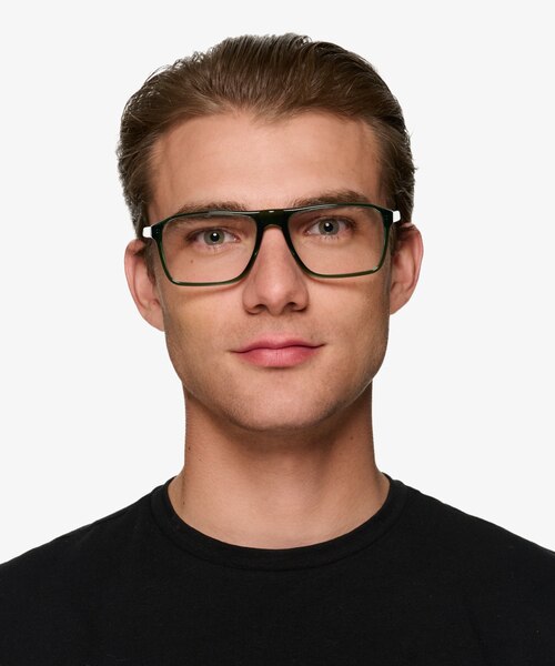 Barnett Crystal Green AcetateEyeglass Frames for Men from EyeBuyDirect