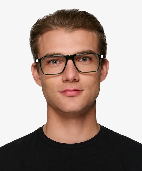 Barnett Crystal Green AcetateEyeglass Frames for Men from EyeBuyDirect