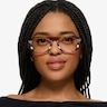 Starry Green Brown Rainbow AcetateEyeglass Frames for Women from EyeBuyDirect