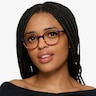 Expression Red Blue Rainbow AcetateEyeglass Frames for Women from EyeBuyDirect