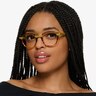 Expression Brown Yellow Striped AcetateEyeglass Frames for Women from EyeBuyDirect