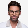 Flare Crystal Green AcétateMontures de lunettes de vue pour Hommes d'EyeBuyDirect