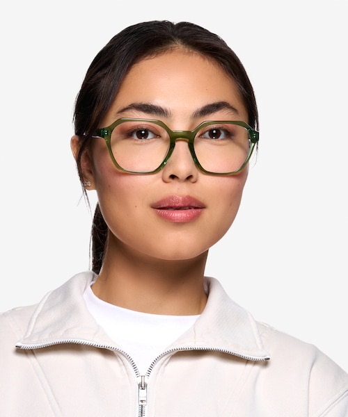 Flare Crystal Green AcetateEyeglass Frames for Women from EyeBuyDirect