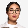 Flare Crystal Green AcétateMontures de lunettes de vue pour Femmes d'EyeBuyDirect