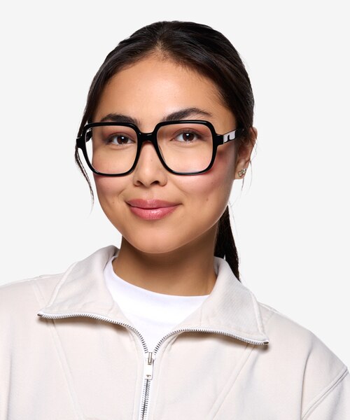 Saturday Black AcetateEyeglass Frames for Women from EyeBuyDirect