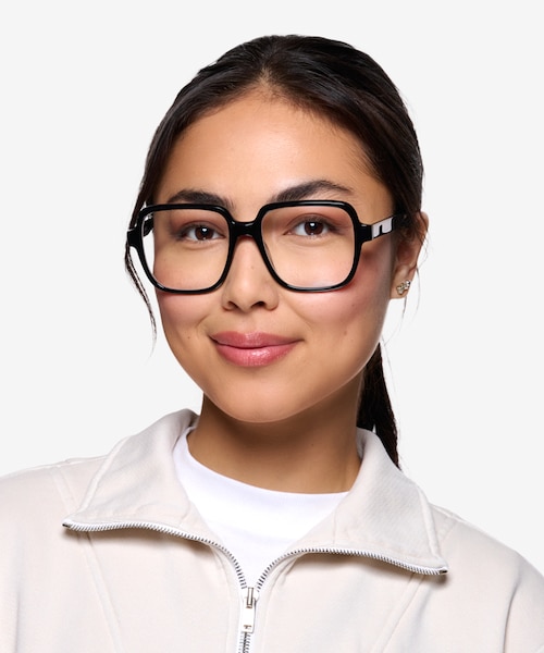 Saturday Black AcetateEyeglass Frames for Women from EyeBuyDirect