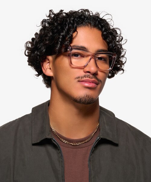 Scribble Crystal Light Brown AcetateEyeglass Frames for Men from EyeBuyDirect