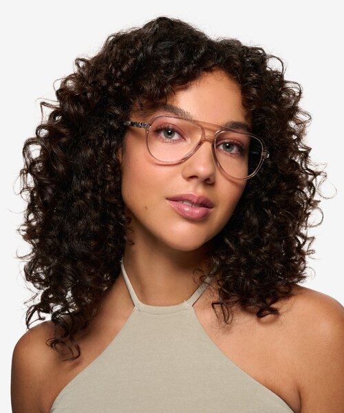 Loft Crystal Light Brown AcetateEyeglass Frames for Women from EyeBuyDirect
