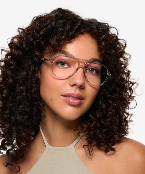 Loft Crystal Light Brown AcetateEyeglass Frames for Women from EyeBuyDirect