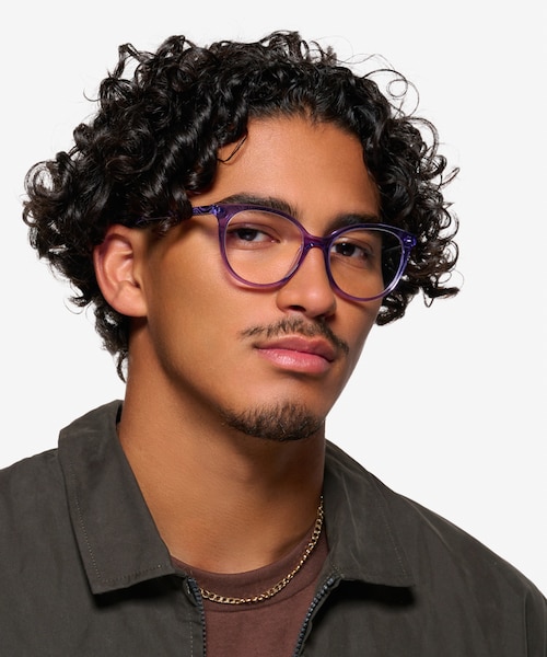 Mural Purple AcetateEyeglass Frames for Men from EyeBuyDirect