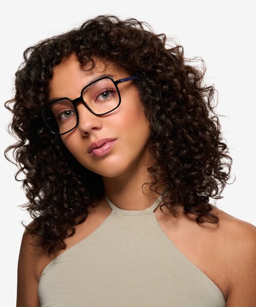 Abstract Black AcetateEyeglass Frames for Women from EyeBuyDirect