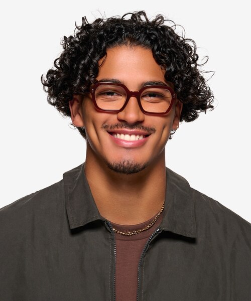 Lacquer Brown AcetateEyeglass Frames for Men from EyeBuyDirect