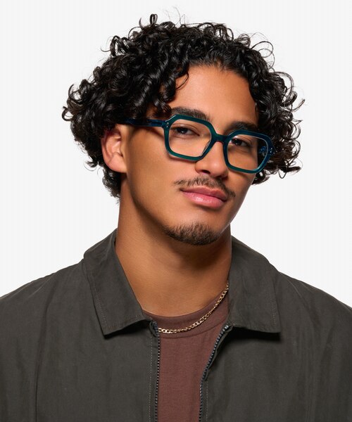 Lacquer Crystal Green AcetateEyeglass Frames for Men from EyeBuyDirect