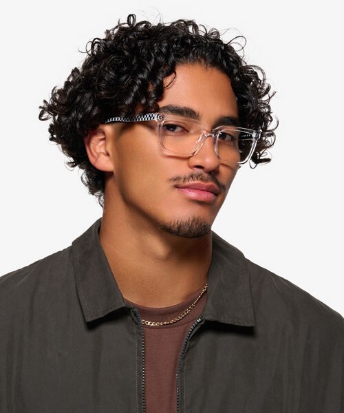 Digi Clear Black AcetateEyeglass Frames for Men from EyeBuyDirect
