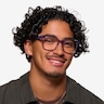 Compose Crystal Purple AcetateEyeglass Frames for Men from EyeBuyDirect