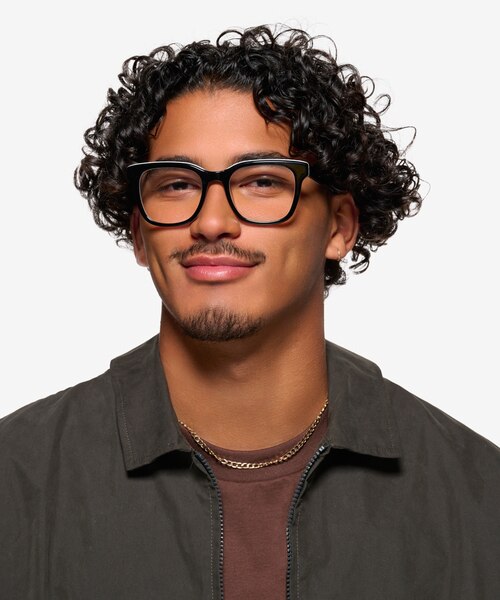 Compose Black AcetateEyeglass Frames for Men from EyeBuyDirect