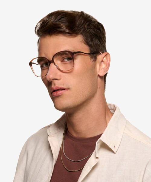 Edith Brown Pearl AcetateEyeglass Frames for Men from EyeBuyDirect