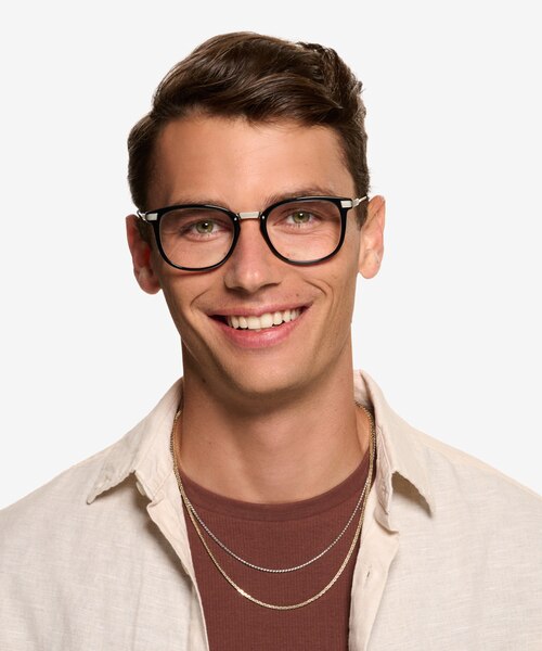 Silas Black AcetateEyeglass Frames for Men from EyeBuyDirect