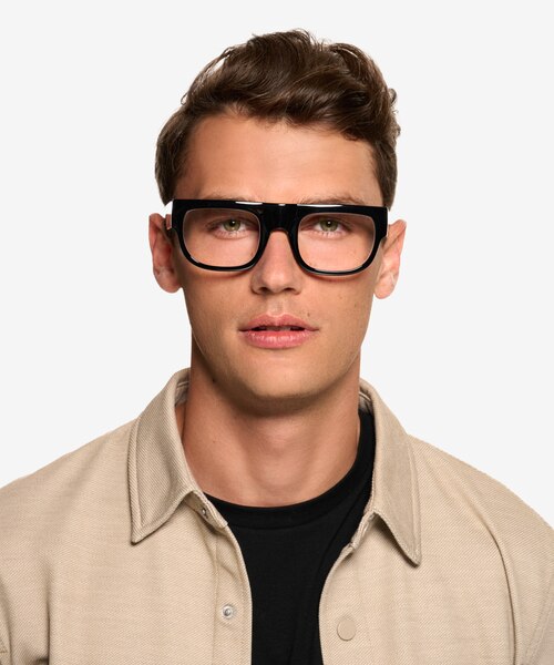 Balsam Shiny Black Eco-friendlyEyeglass Frames for Men from EyeBuyDirect