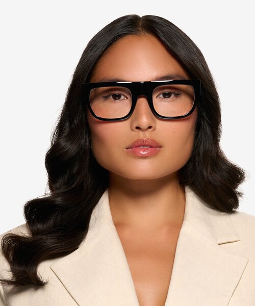 Balsam Shiny Black Eco-friendlyEyeglass Frames for Women from EyeBuyDirect