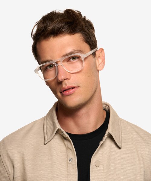 Conifer Matte Clear Eco-friendlyEyeglass Frames for Men from EyeBuyDirect