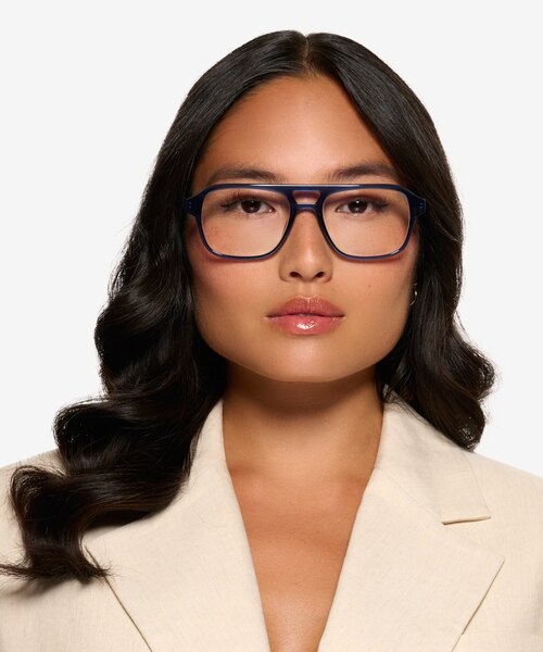 Conifer Crystal Blue Eco-friendlyEyeglass Frames for Women from EyeBuyDirect