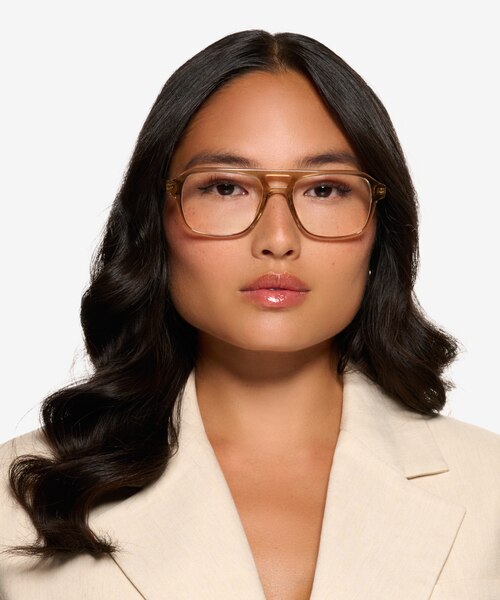 Conifer Crystal Light Brown Eco-friendlyEyeglass Frames for Women from EyeBuyDirect