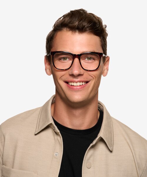 Rowen Shiny Tortoise Eco-friendlyEyeglass Frames for Men from EyeBuyDirect