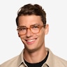 Walnut Crystal Orange Eco-friendlyEyeglass Frames for Men from EyeBuyDirect